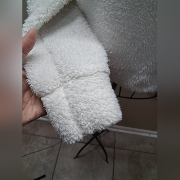 MERRY Fuzzy Sweater with Red and Green Sequin Design - Picture 5 of 14